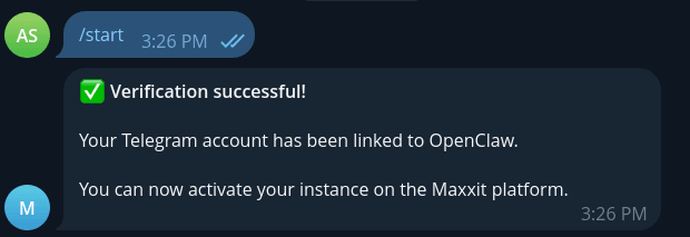 Verification successful